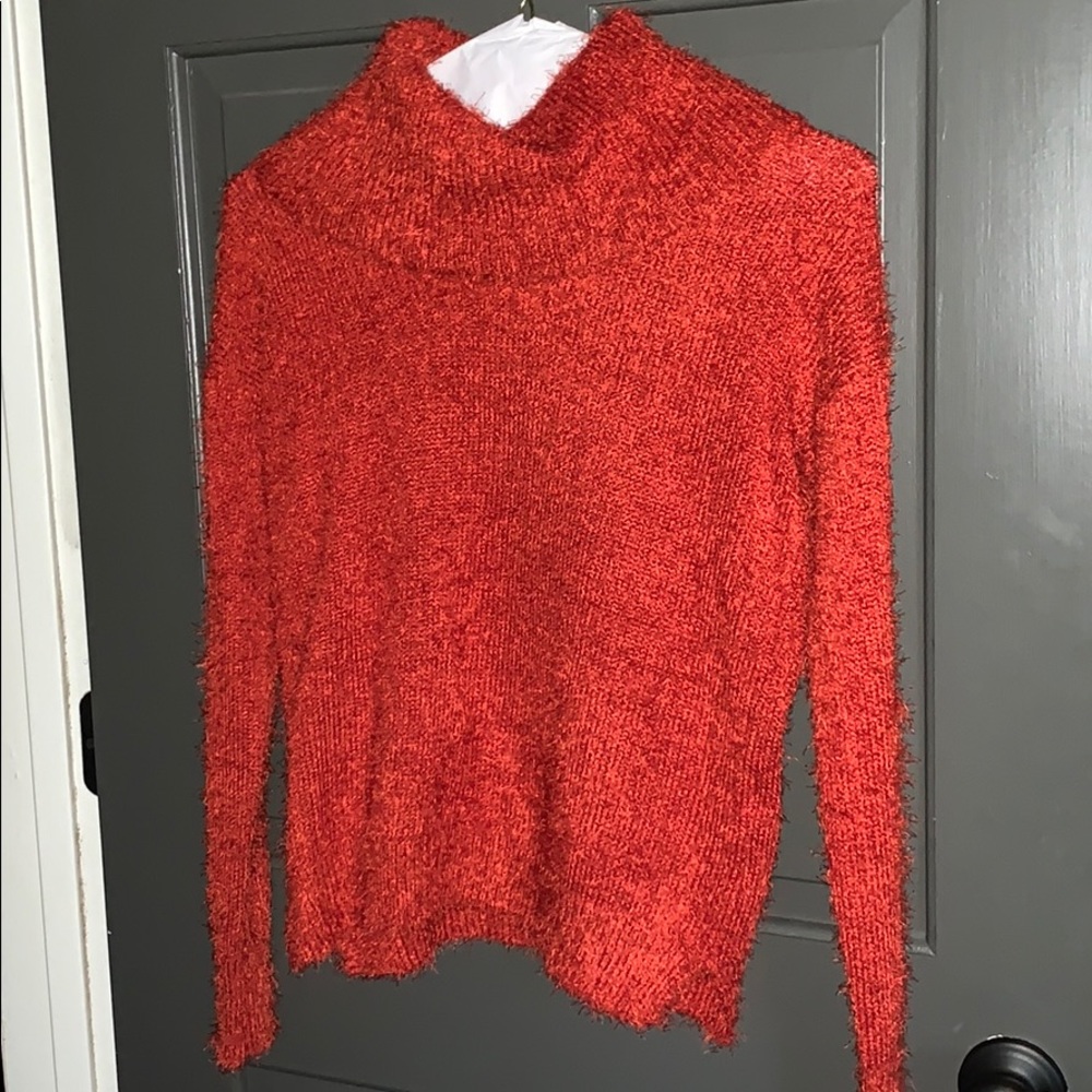Pink rose soft women’s cowl sweater NWOT